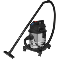 Sealey PC20LN Low Noise Wet and Dry Vacuum Cleaner 20L 240v