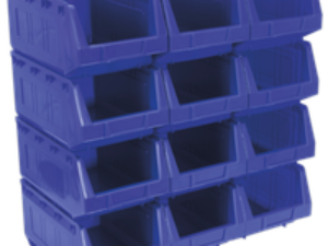 Sealey Plastic Storage Bin 209 x 356 x 164mm Blue Pack of 12
