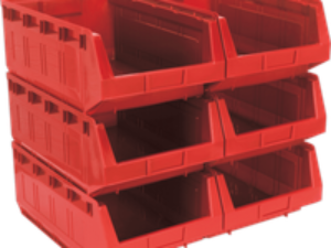 Sealey Plastic Storage Bin 310 x 500 x 190mm RED Pack of 6