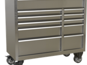 Sealey Premier 11 Drawer Wide Stainless Steel Roller Cabinet Stainless Steel
