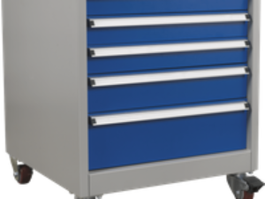 Sealey Premier Industrial Mobile Cabinet 5 Drawer Blue / Grey