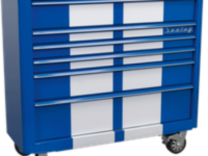 Sealey Premier Retro Style 6 Drawer Wide Roller Cabinet Blue / White