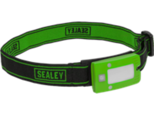Sealey Rechargeable Auto Sensor COB LED Head Torch Green