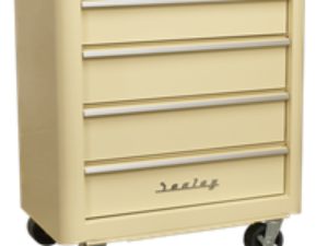 Sealey Retro Style 4 Drawer Roller Cabinet Cream