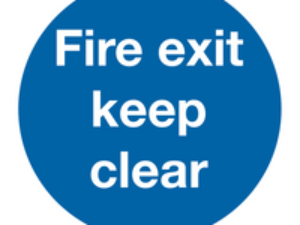 Sealey Rigid Plastic Fire Exit Keep Clear Sign Pack of 10 200mm 200mm Standard