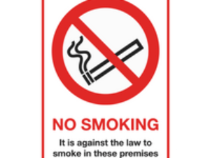 Sealey Rigid Plastic No Smoking On Premises Sign Pack of 10 150mm 210mm Standard