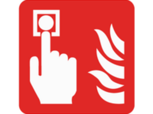 Sealey Self Adhesive Vinyl Fire Alarm Symbol Sign Pack of 10 80mm 80mm Standard