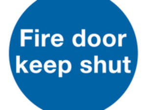 Sealey Self Adhesive Vinyl Fire Door Keep Shut Sign 80mm 80mm Standard
