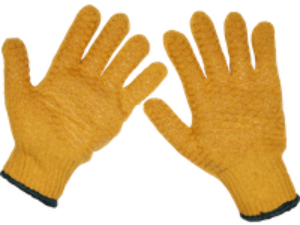 Sealey SSP33 Sticky Grip Non Slip Gloves Yellow One Size