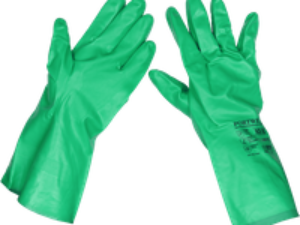 Sealey SSP34 Nitrile Gauntlets Gloves Green One Size