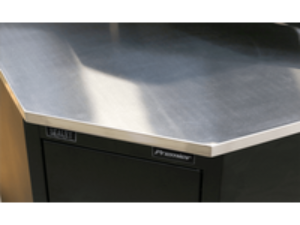 Sealey Stainless Steel Corner Worktop for Modular Corner Floor Cabinet 0.93m