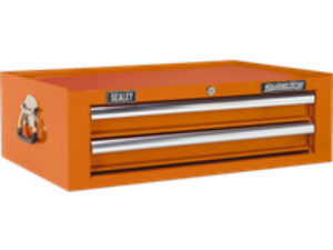 Sealey Superline Pro 2 Drawer Mid Tool Chest Orange