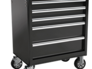 Sealey Superline Pro 5 Drawer Heavy Duty Roller Cabinet Black