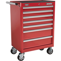 Sealey Superline Pro 7 Drawer Heavy Duty Roller Cabinet Red
