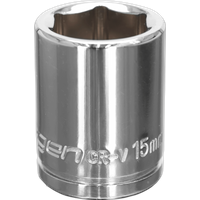 Siegen 3/8" Drive Hexagon WallDrive Socket Metric 3/8" 15mm