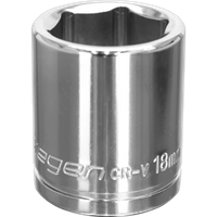 Siegen 3/8" Drive Hexagon WallDrive Socket Metric 3/8" 18mm