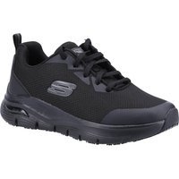 Skechers Arch Fit Womens Slip Resistant Work Shoes Black Size 4