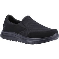 Skechers McAllen Mens Slip Resistant Wide Fit Shoes Black Size 8