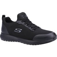 Skechers Squad Mens Slip Resistant Myton Work Shoes Black Size 12