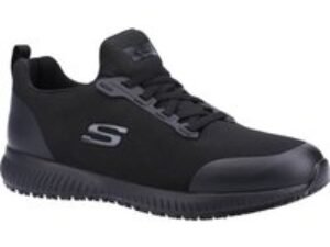 Skechers Squad Mens Slip Resistant Myton Work Shoes Black Size 13