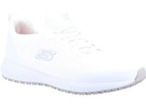 Skechers Squad Mens Slip Resistant Myton Work Shoes White Size 7