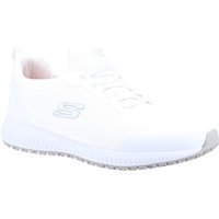 Skechers Squad Mens Slip Resistant Myton Work Shoes White Size 9
