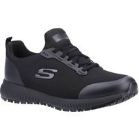 Skechers Squad Womens Wide Fit Slip Resistant Work Shoes Black Size 6