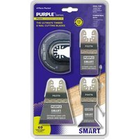 Smart 4 Piece Titanium Alloy Bi-Metal Oscillating Multi Tool Blade Set