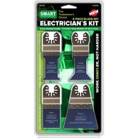 Smart 4 Piece Trade Electricians Oscillating Multi Tool Blade Set