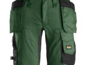 Snickers 6141 Mens Allround Work Stretch Slim Fit Holster Pockets Shorts Green / Black 44