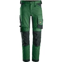 Snickers 6341 Mens Allround Work Stretch Slim Fit Trousers Green / Black 39″ 28