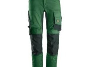 Snickers 6341 Mens Allround Work Stretch Slim Fit Trousers Green / Black 44" 30