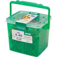 Spax S Self Countersinking Pozi Wood Screws Handy Tub 4mm 40mm Pack of 800
