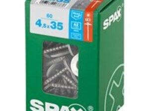 Spax Stainless Steel Raised Countersunk Roof Sheet Sealing Screws 4.5mm 35mm Pack of 60