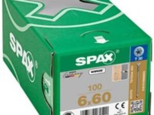 Spax Wirox T Star Plus Flat Frame Adjusting Wood Screws 6mm 60mm Pack of 100
