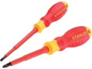Stanley FatMax 2 Piece VDE Insulated Pozi and Slotted Screwdriver Set