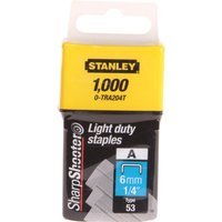Stanley Light Duty Staples 6mm Pack of 1000
