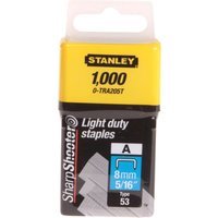 Stanley Light Duty Staples 8mm Pack of 1000