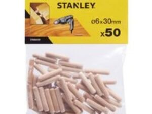 Stanley Round Wooden Dowels 6mm 30mm Pack of 50