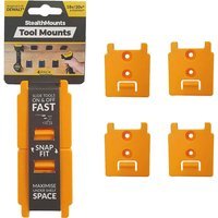Stealth Mounts 4 Pack Tool Mounts for DeWalt 18-54V XR Tools Yellow