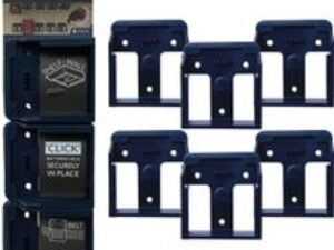 Stealth Mounts 6 Pack Battery Mounts for Bosch 18V PRO Batteries Blue
