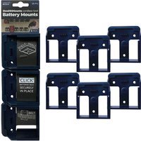 Stealth Mounts 6 Pack Battery Mounts for Bosch 18V PRO Batteries Blue