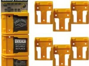 Stealth Mounts 6 Pack Battery Mounts for DeWalt 18-54V XR Tools Yellow