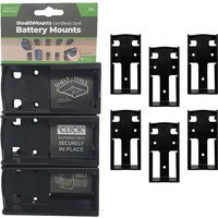 Stealth Mounts 6 Pack Battery Mounts for Festool 18V Batteries Black