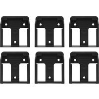 Stealth Mounts 6 Pack Battery Mounts for Makita 18V LXT Batteries Black