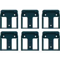 Stealth Mounts 6 Pack Battery Mounts for Makita 18V LXT Batteries Blue