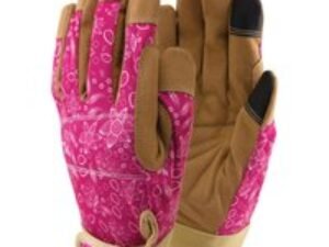 Town and Country Lux Fit Synthetic Leather Garden Gloves Pink M