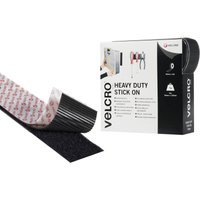 Velcro Heavy Duty Stick On Tape Black 50mm 5m Pack of 1