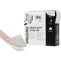 Velcro Heavy Duty Stick On Tape White 50mm 5m Pack of 1