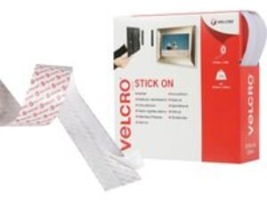 Velcro Stick On Tape White 20mm 10m Pack of 1
